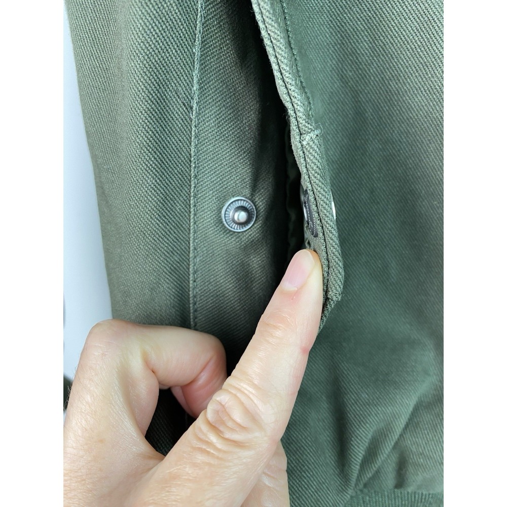 LD Kasild Men's S Olive Green Full Zip Military Lined Cotton Bomber Army Jacket - Picture 3 of 11